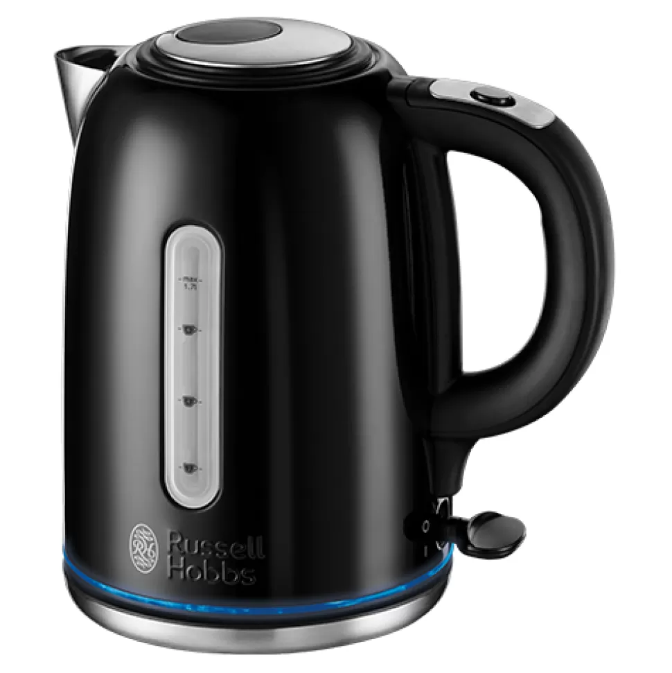 Black Quiet Boil Kettle | Russell Hobbs Outlet