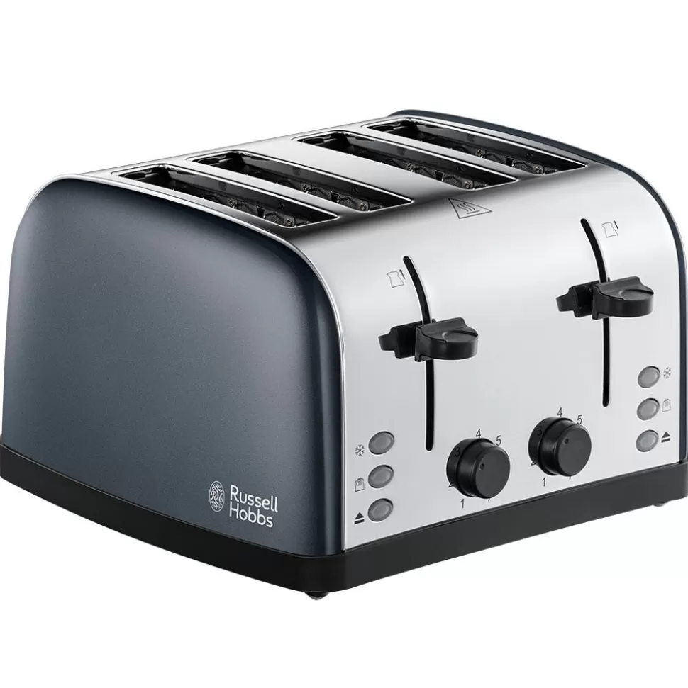 Colours Plus Grey 4 Slice Toaster | Russell Hobbs Fashion