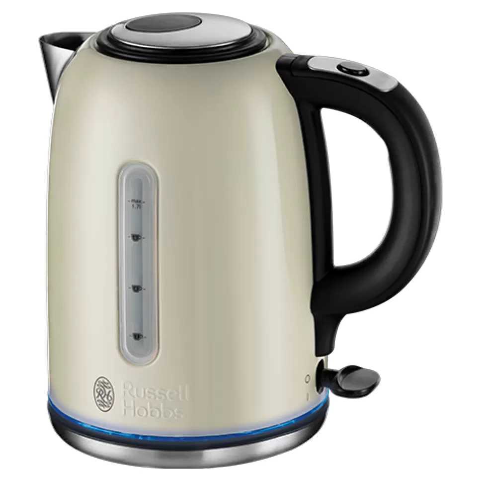 Cream Quiet Boil Kettle | Russell Hobbs Cheap