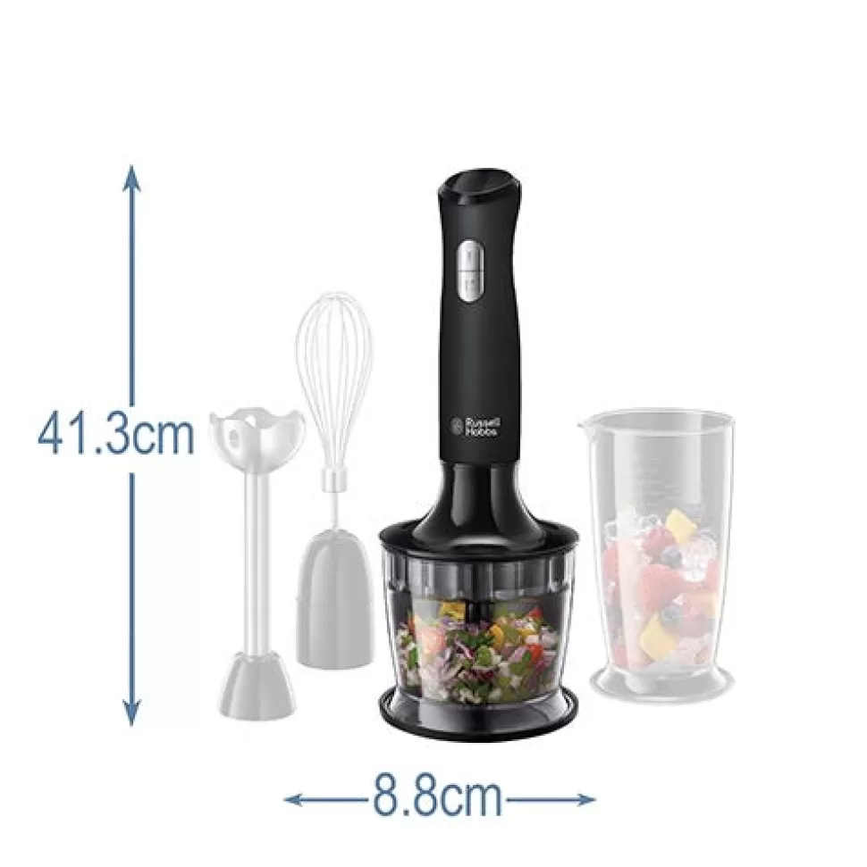 Desire Matte Black 3 In 1 Hand Blender | Russell Hobbs Clearance