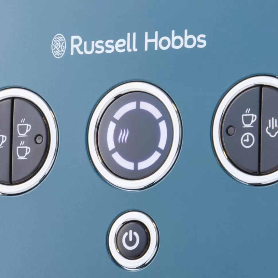 Distinctions Espresso Machine Ocean Blue | Russell Hobbs Hot