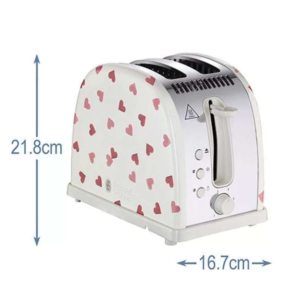 Emma Bridgewater Pink Hearts 2 Slice Toaster | Russell Hobbs New