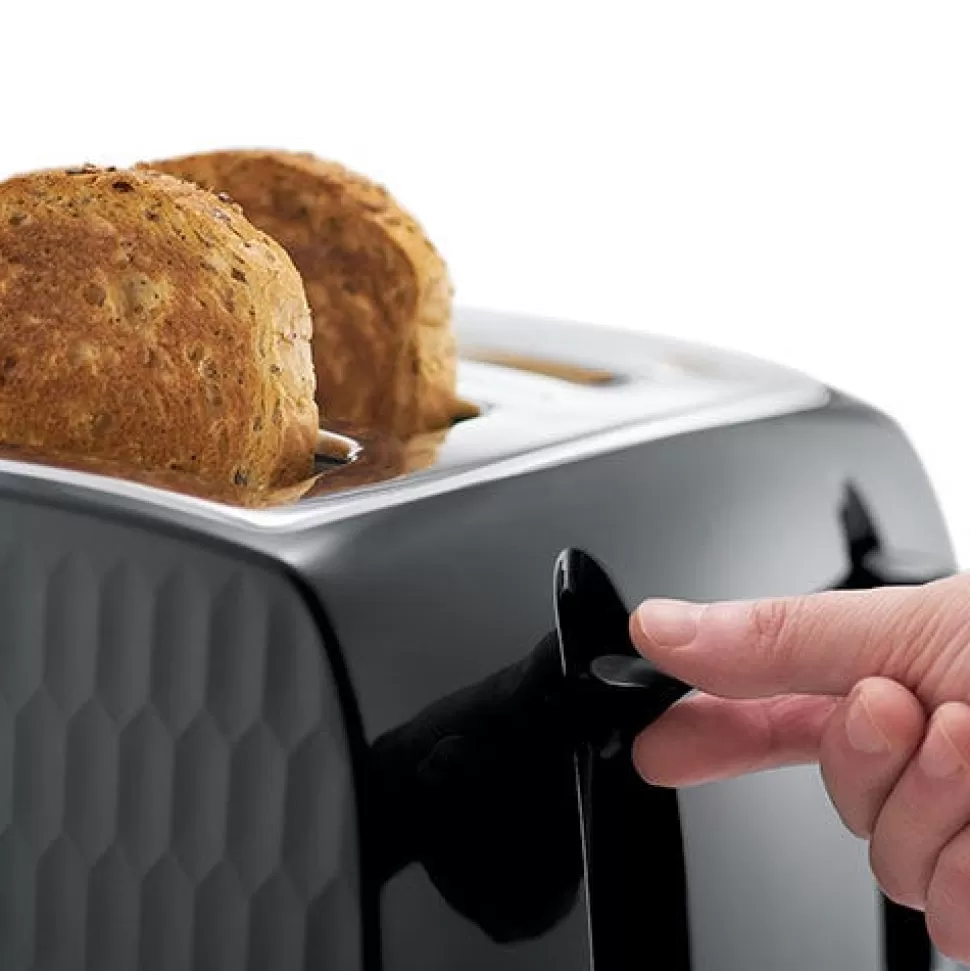 Honeycomb 4 Slice Black Toaster | Russell Hobbs Sale