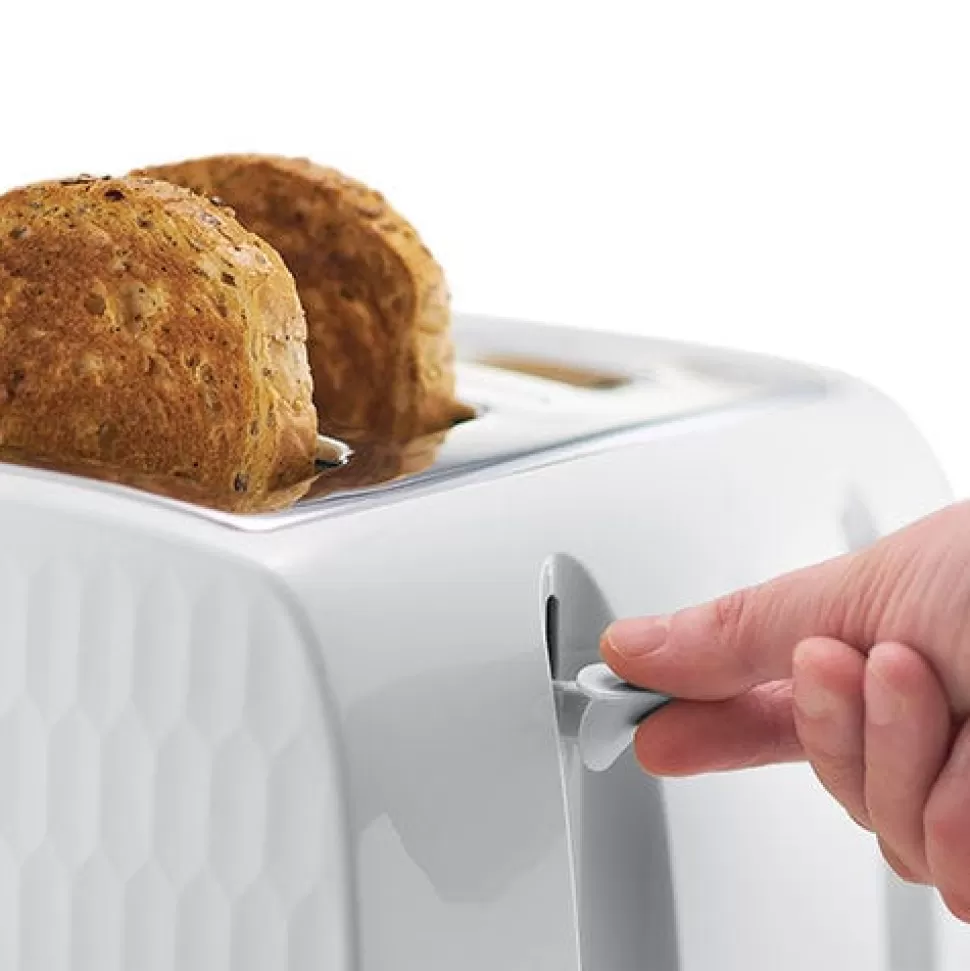 Honeycomb 4 Slice White Toaster | Russell Hobbs Outlet