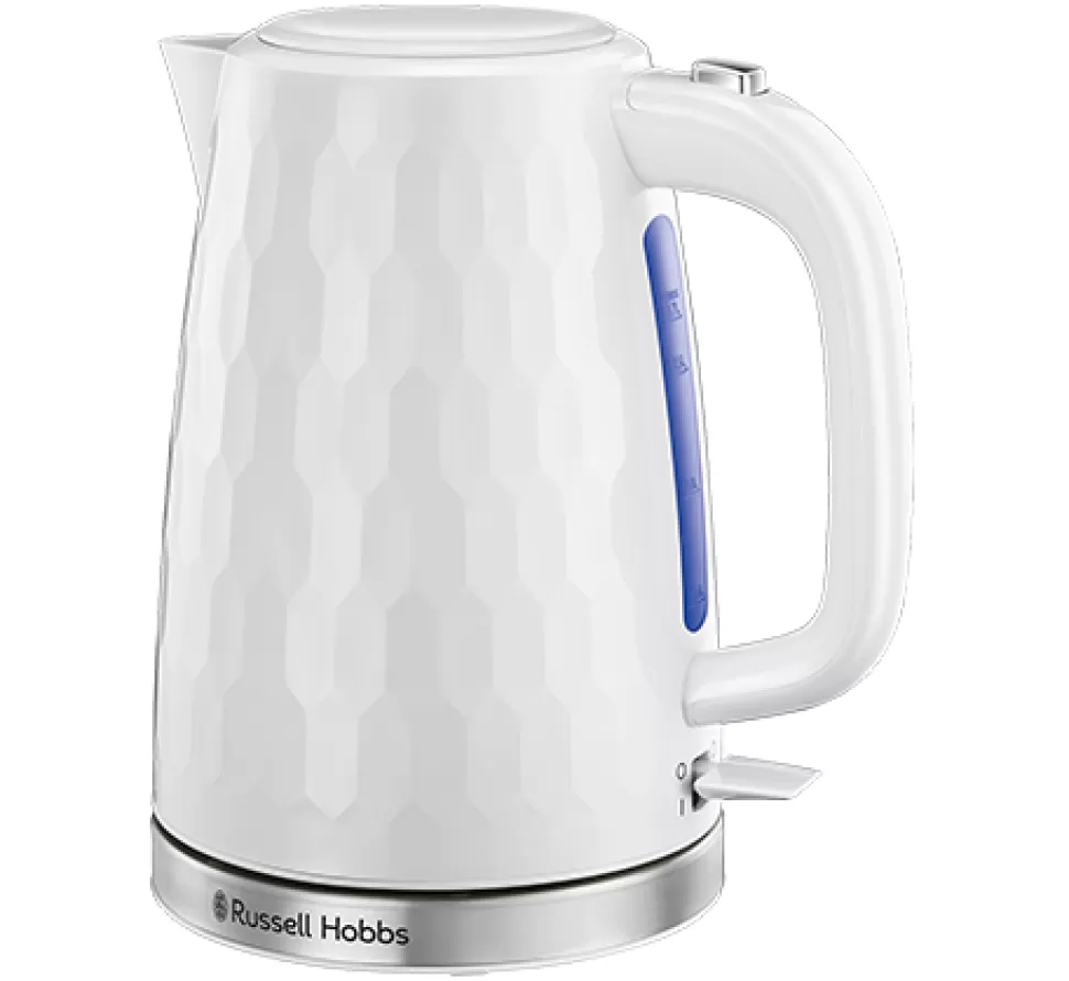 Honeycomb White Kettle | Russell Hobbs Fashion