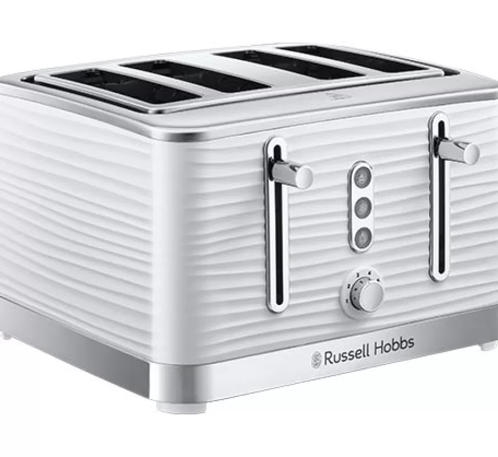 Inspire 4 Slice White Toaster | Russell Hobbs Online