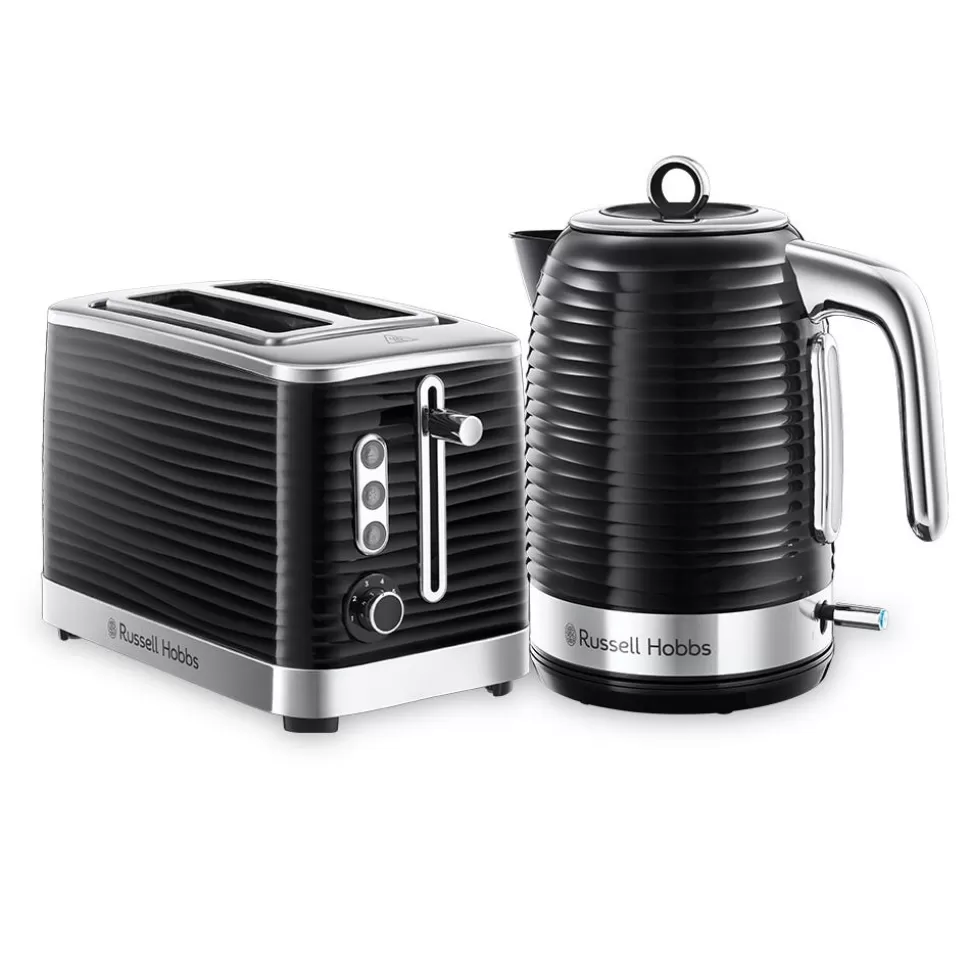 Inspire Kettle And Toaster Set Black 2 Slice | Russell Hobbs Store