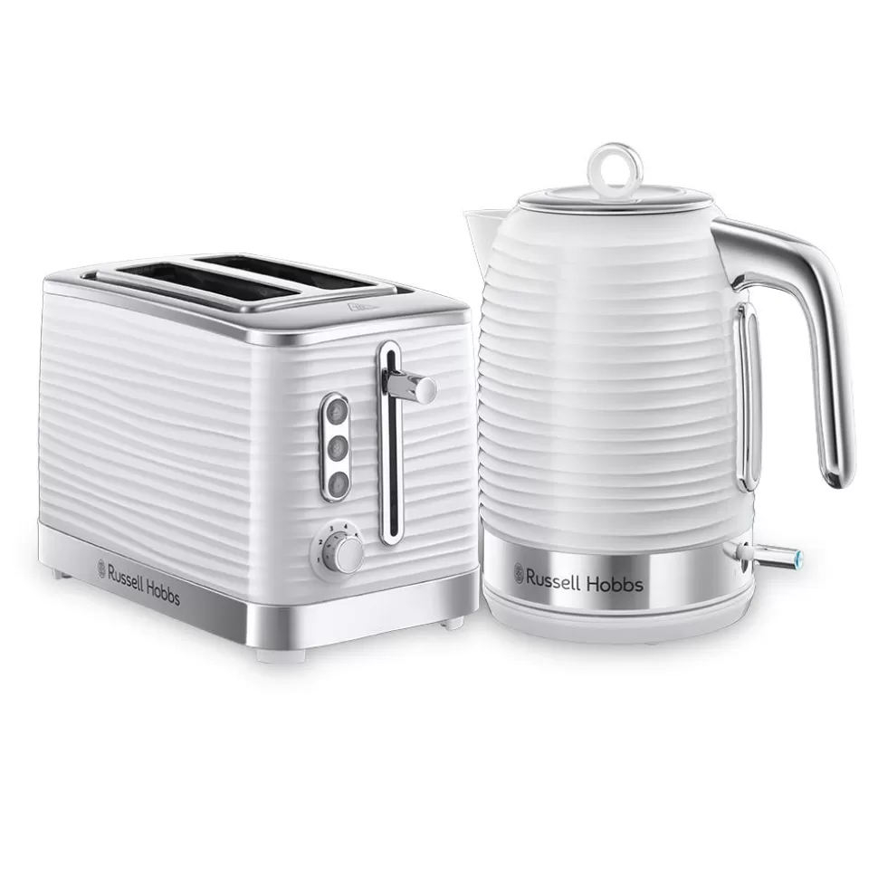 Inspire Kettle And Toaster Set White 2 Slice | Russell Hobbs Cheap