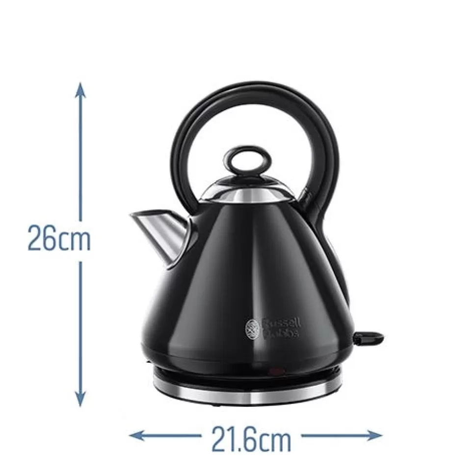 Legacy Quiet Boil Black Kettle | Russell Hobbs Clearance