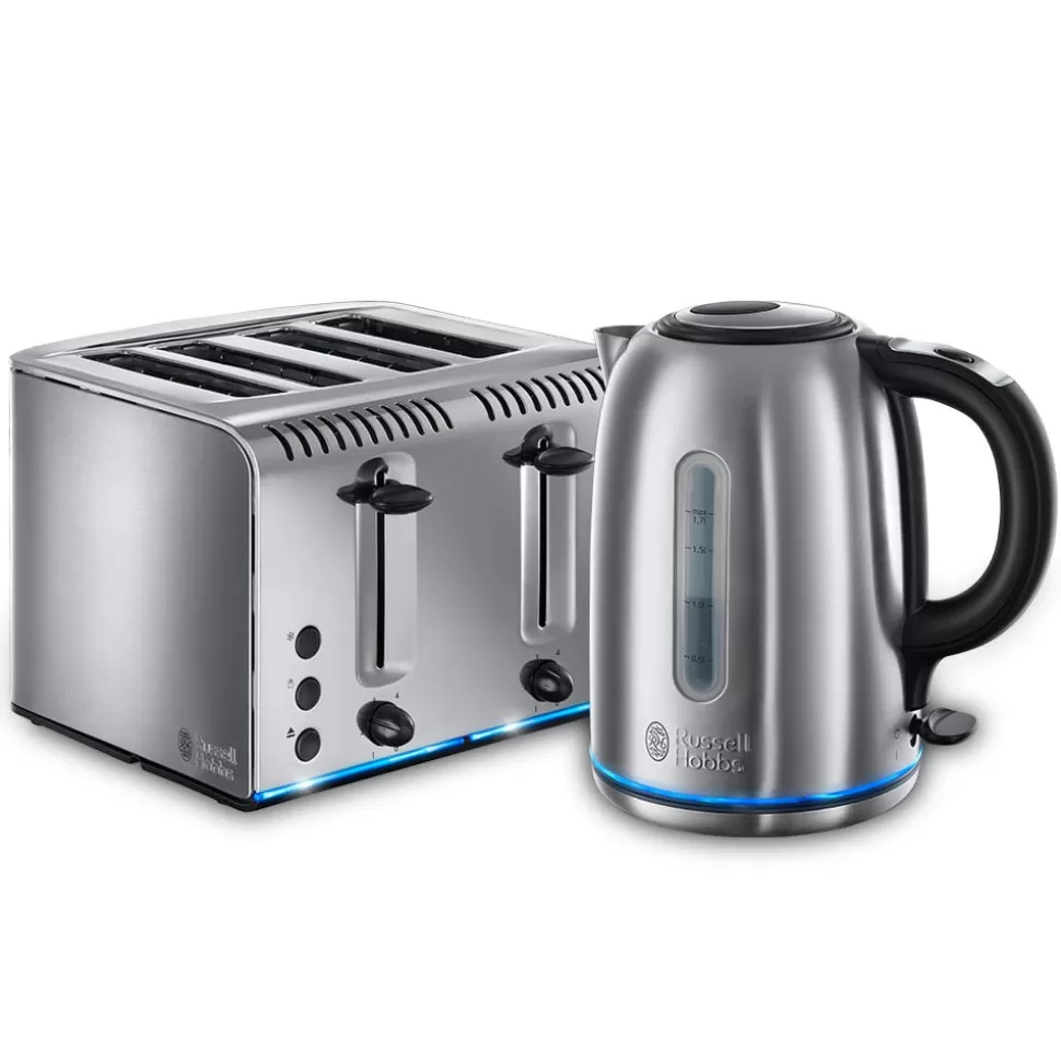 Quiet Boil Kettle And 4 Slice Toaster Set | Russell Hobbs Online