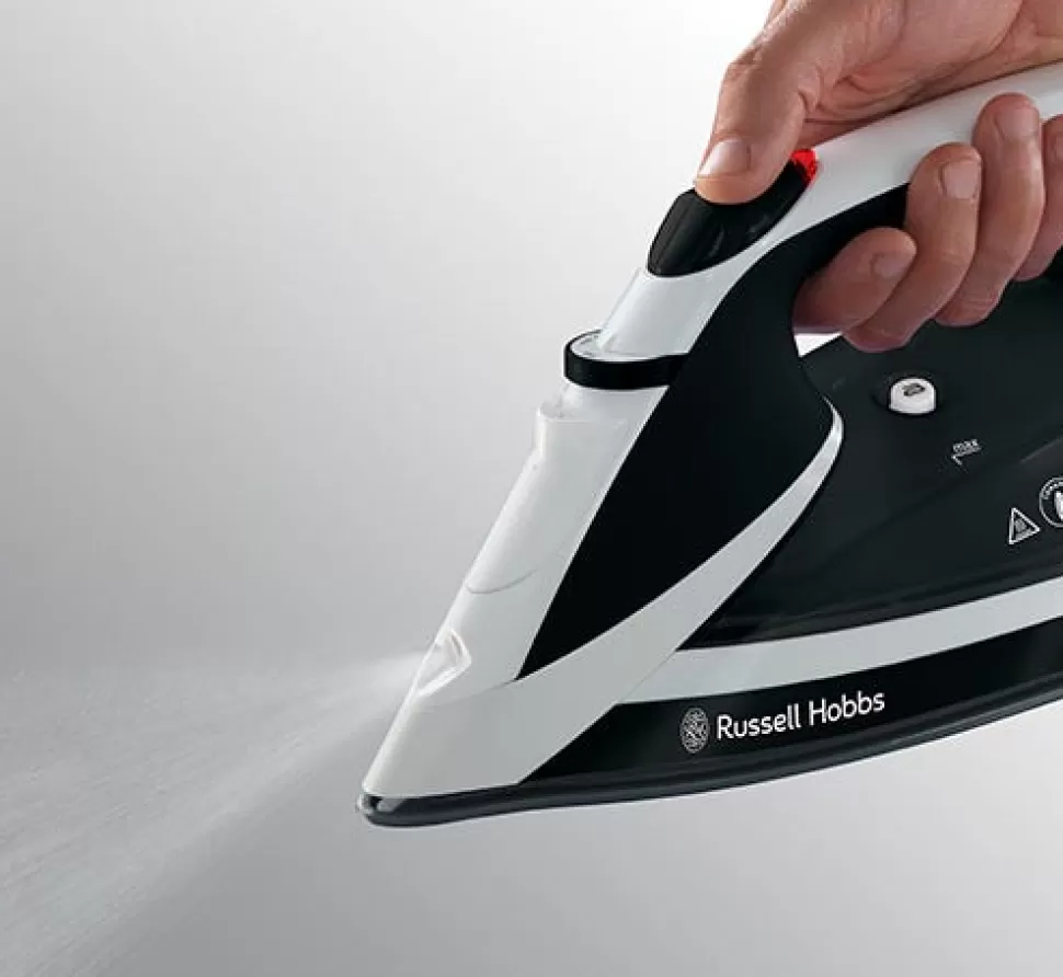 Supremesteam Streamglide White And Black Traditional Iron | Russell Hobbs Shop