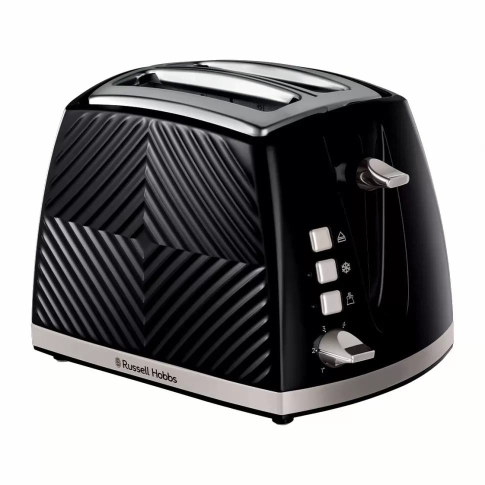 Textured 2-Slice Toaster Black | Russell Hobbs Sale